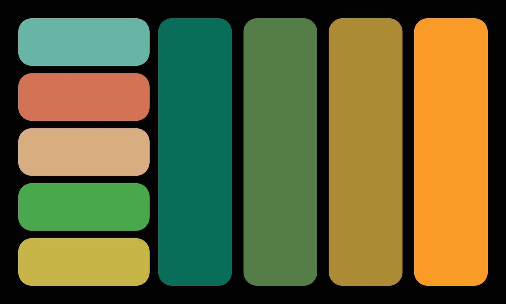 Leaf and plant color palette collection. vector