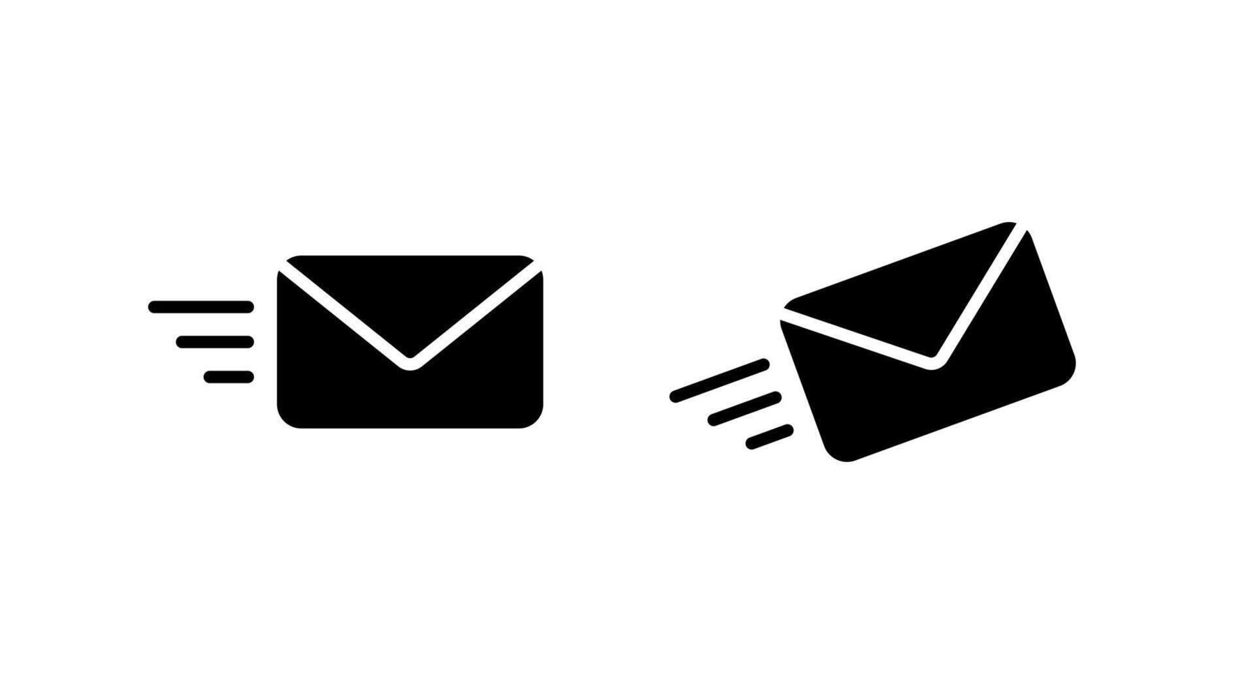 Send message icon isolated on white background. Email, mail envelope sign symbol vector