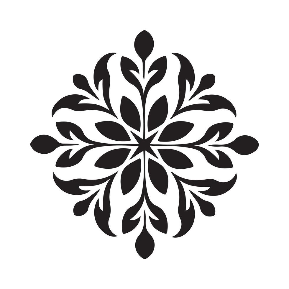 Colorful abstract floral ornament with blooming flowers and decorative design vector