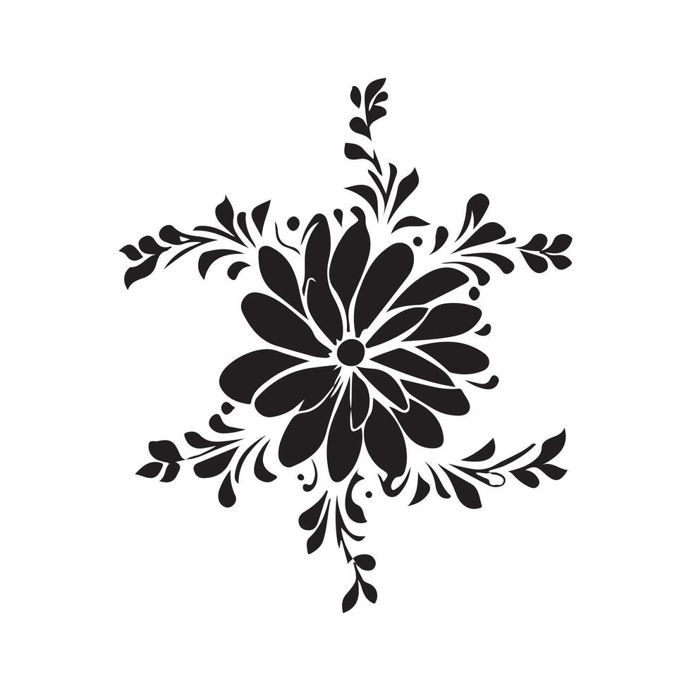 Abstract floral background with blooming flowers and decorative nature elements vector