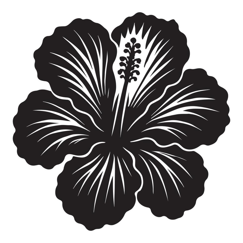 Black and white illustration of isolated floral design with vintage sketch style vector