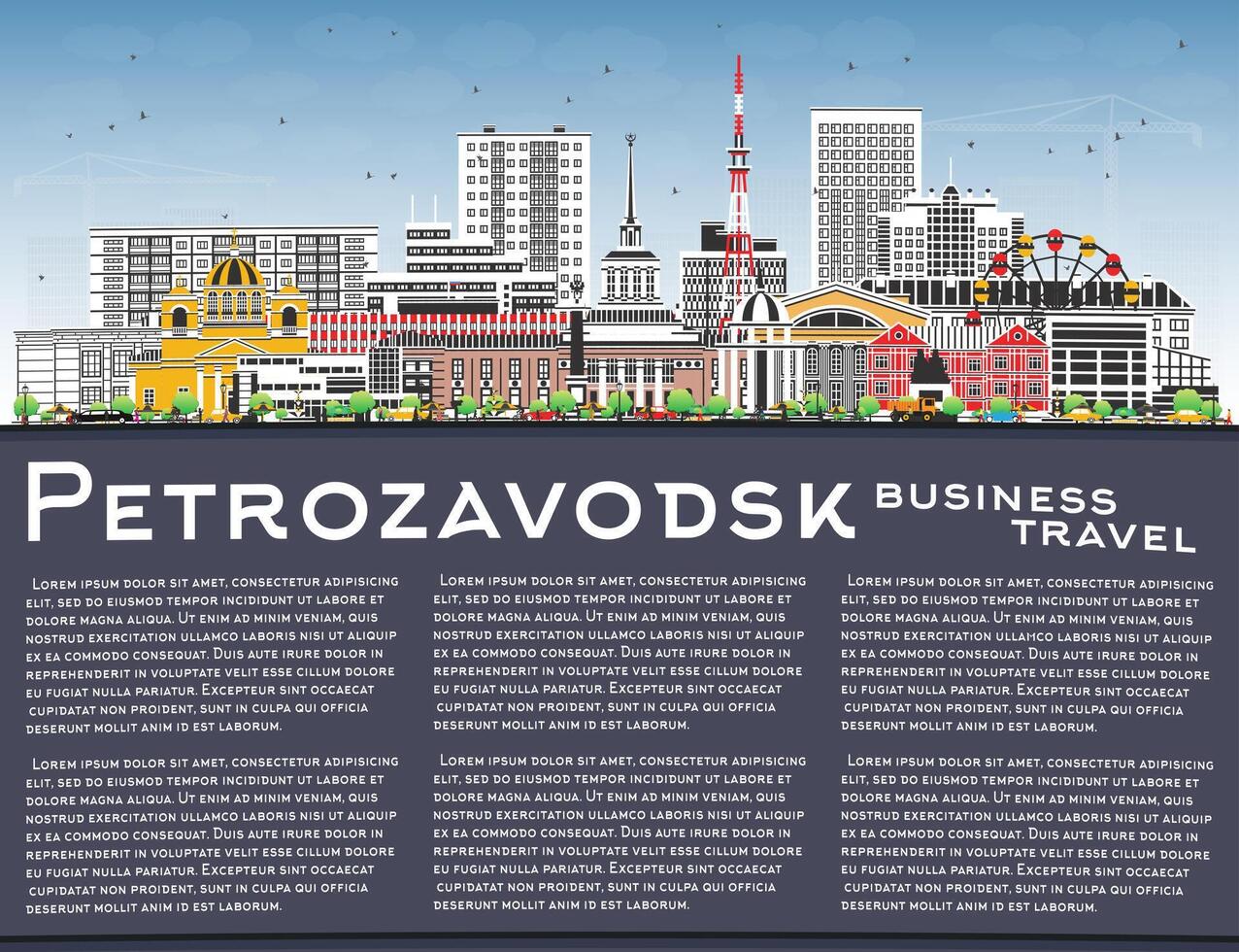 Petrozavodsk city skyline illustration vector