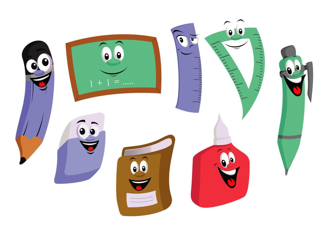 Cartoon Illustration of a Funny Stationery Character vector