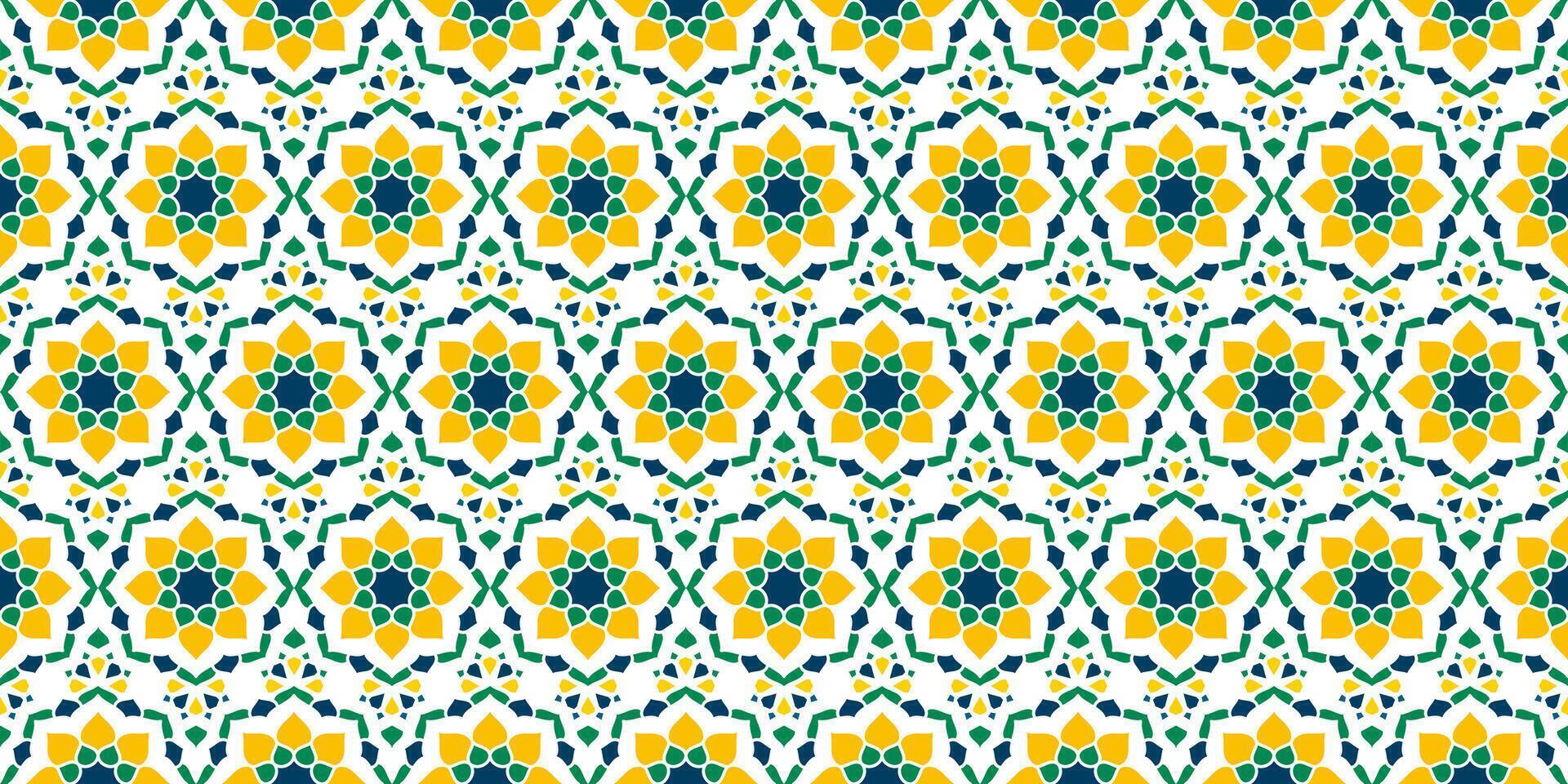 Colorful geometric floral pattern design vector
