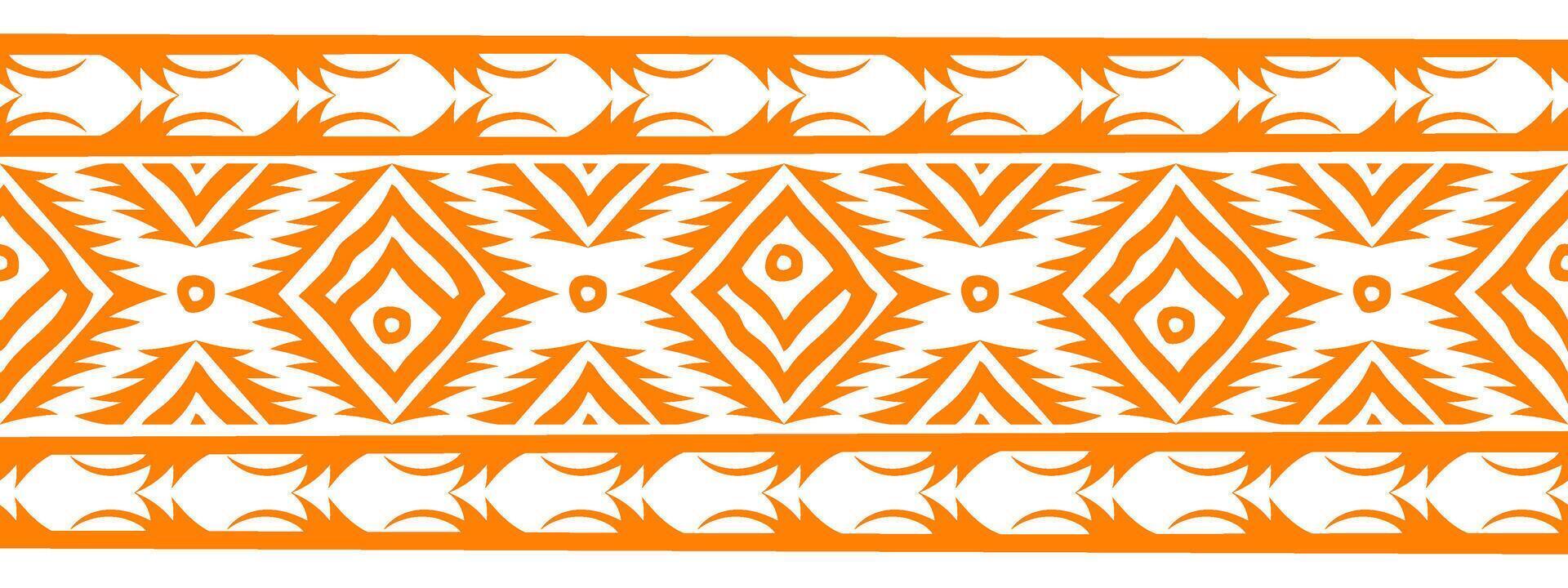 Hand drawn ethnic design with aztec border navajo tribal style. vector