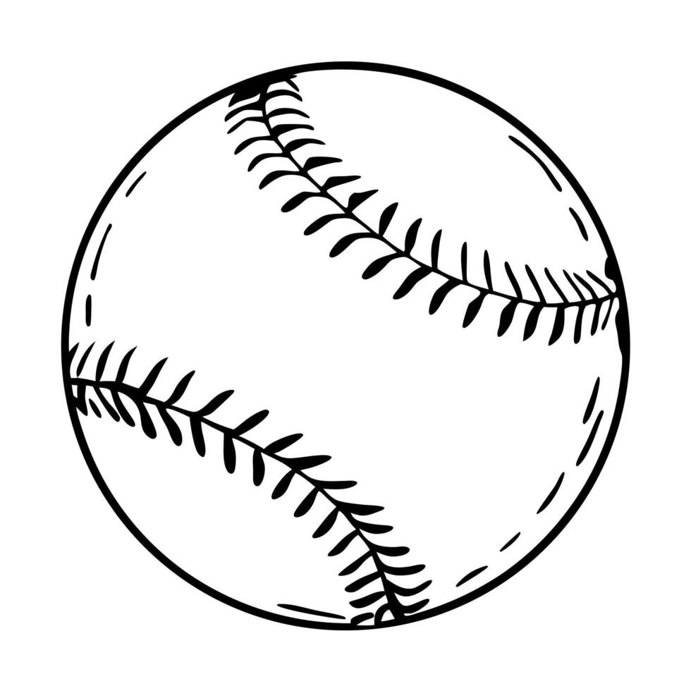 Baseball ball coloring pages vector
