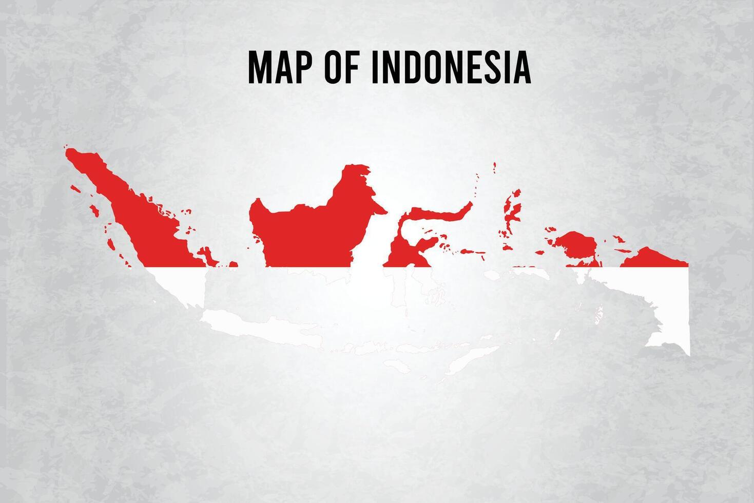 Map of Indonesia with National Flag vector