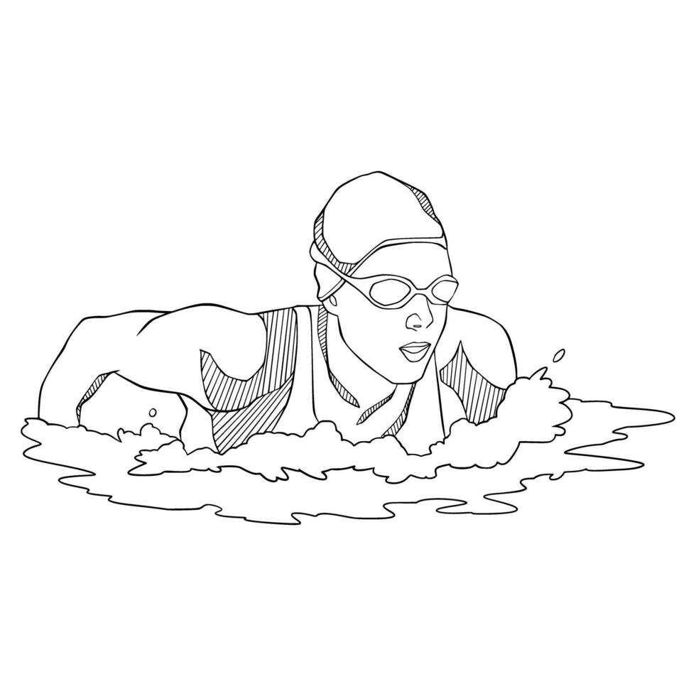 Summing Outline Illustration Lineart vector