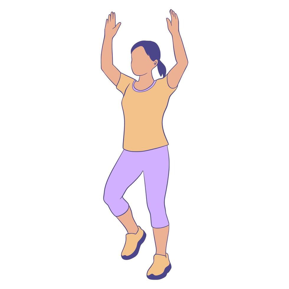 Sports gymnastics cartoon illustration Art vector