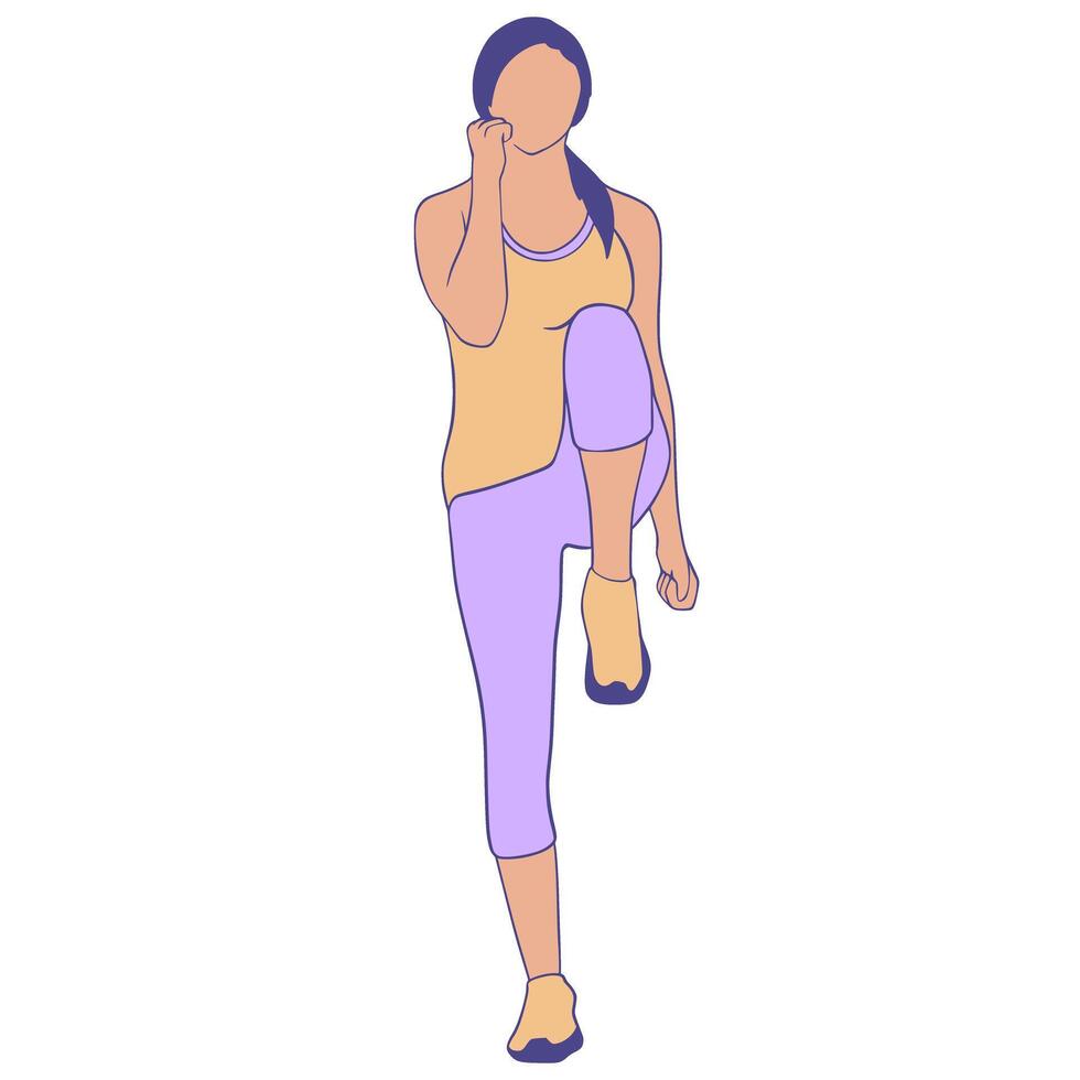 Women Sports gymnastics cartoon illustration vector