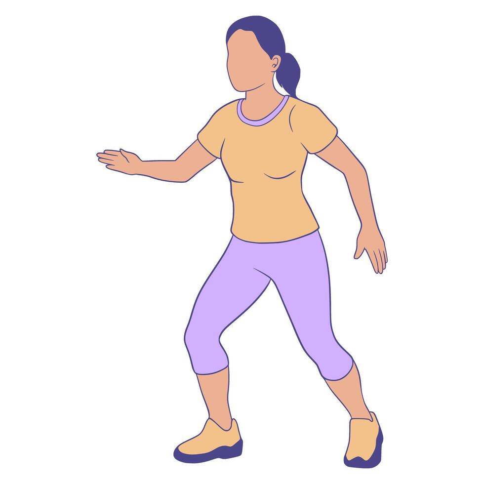 Character gymnastics cartoon illustration vector