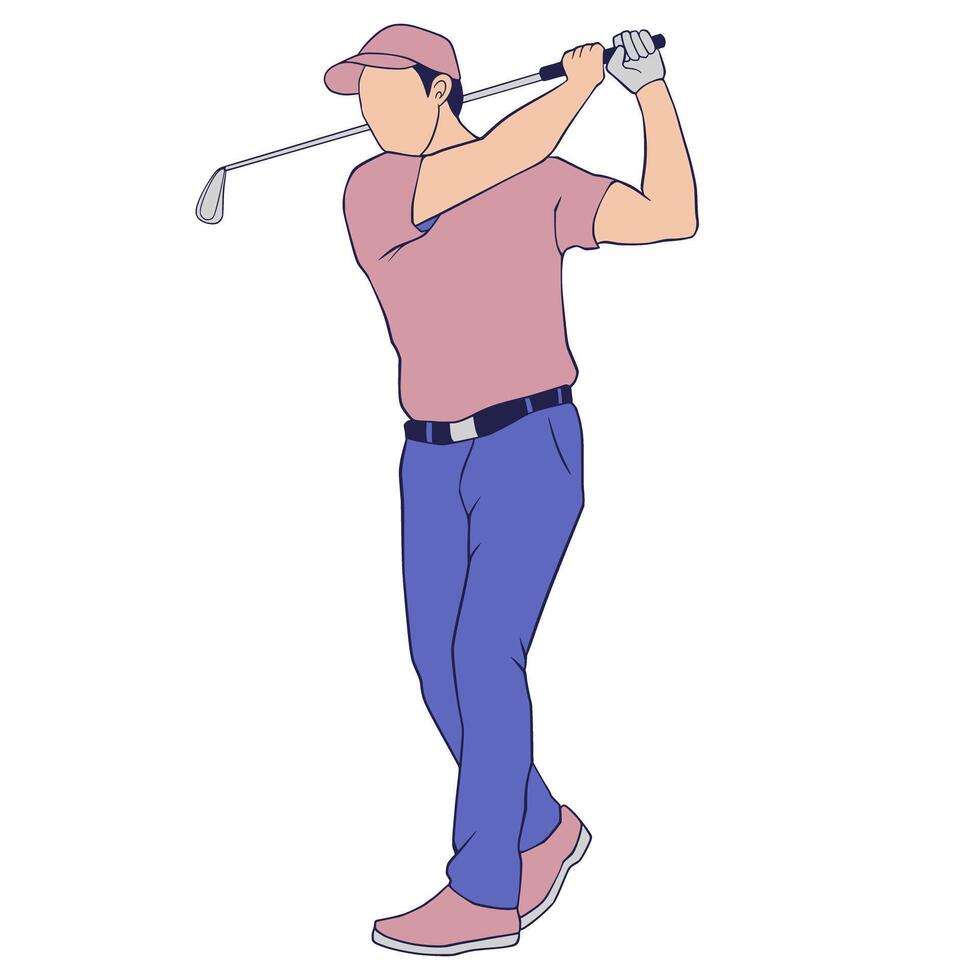 Character Golfers Illustration Cartoon vector