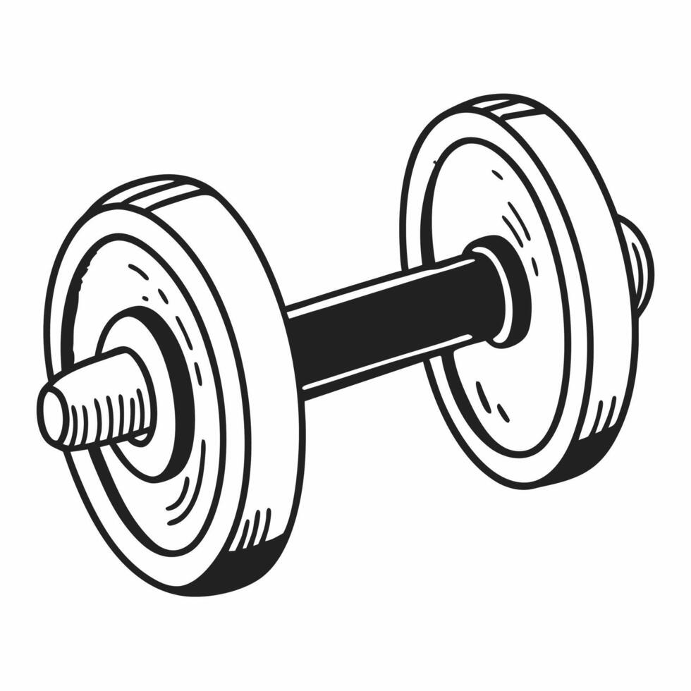 Dumbbells on a white background vector