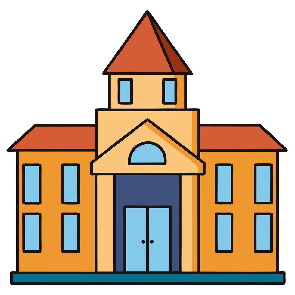 School building icon illustration design vector