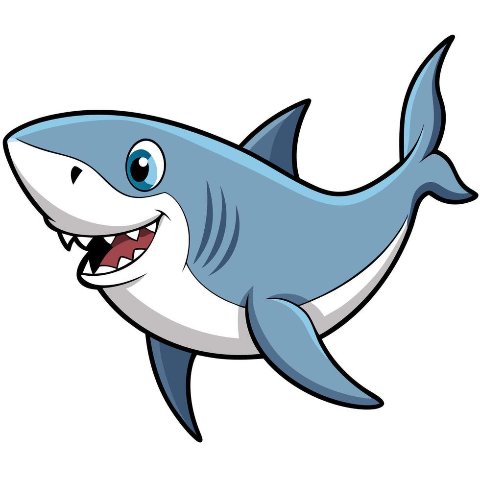 Cute Shark cartoon vector