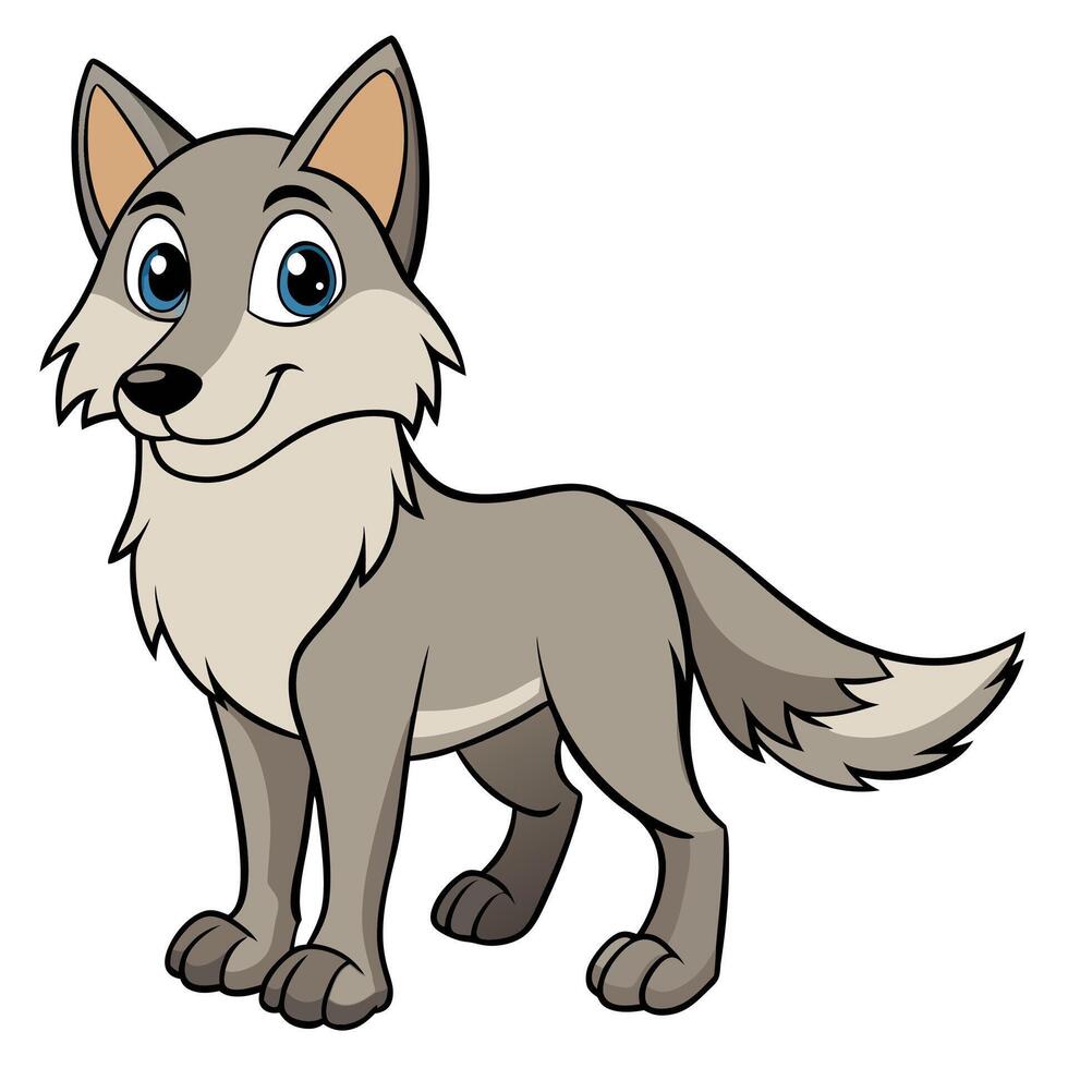 Cartoon wolf price 0 usd vector