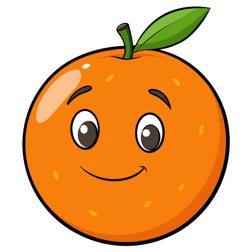 Orange cartoon character vector