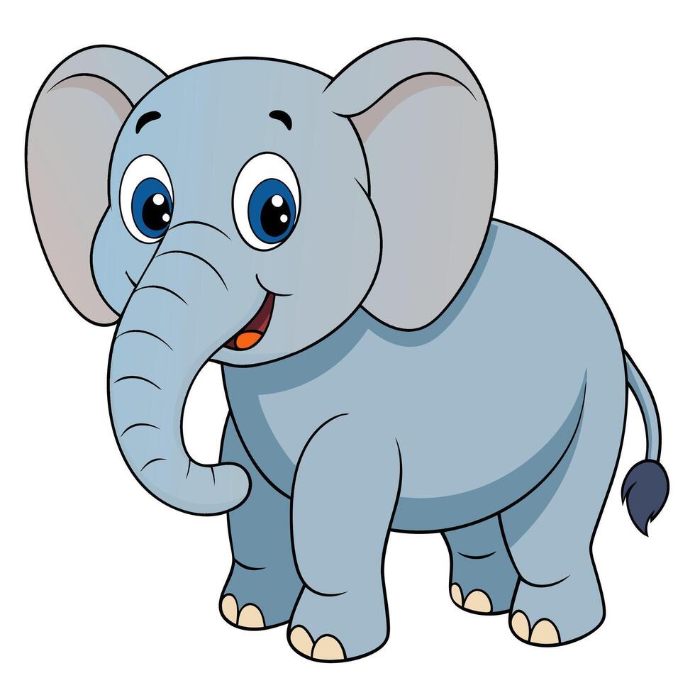 Cartoon elephant cute illustration vector