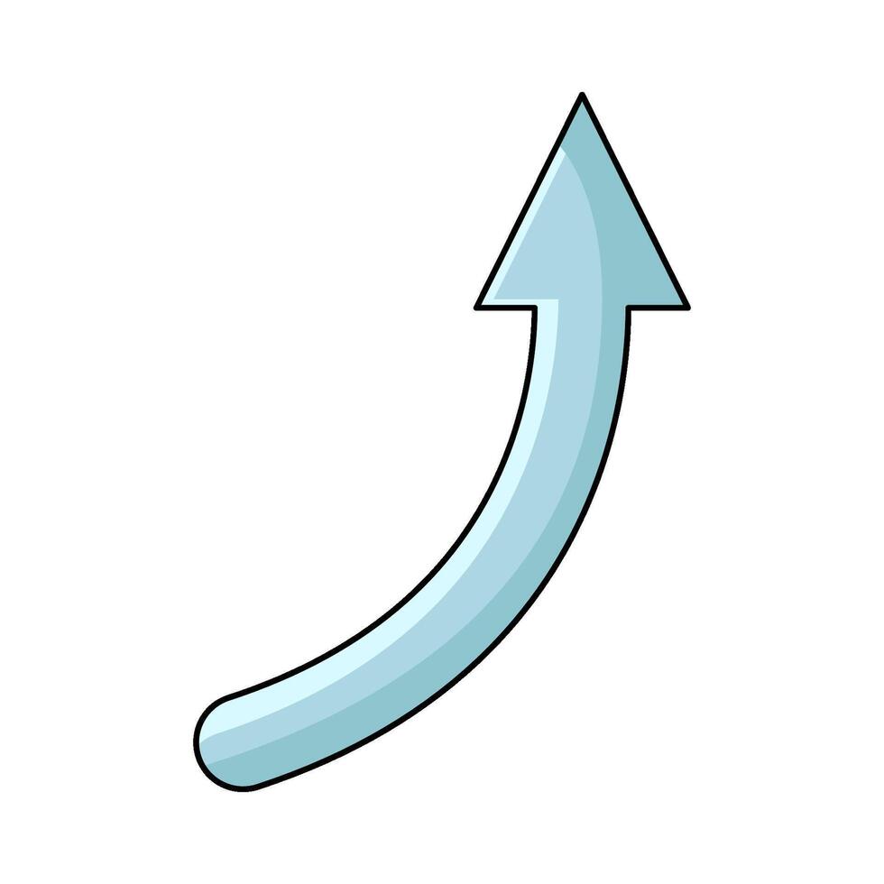 illustration of Blue Arrow Up vector