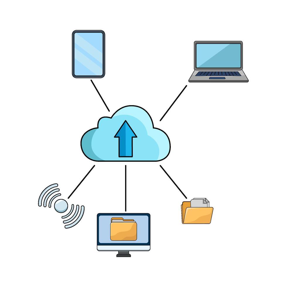 upload folder illustration vector
