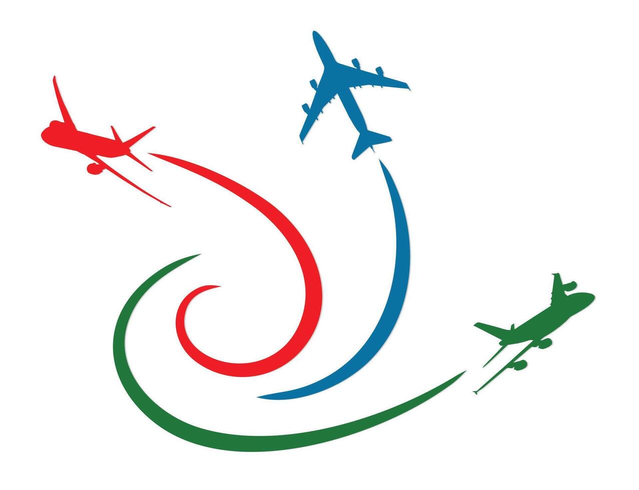 Symbol of color planes. vector