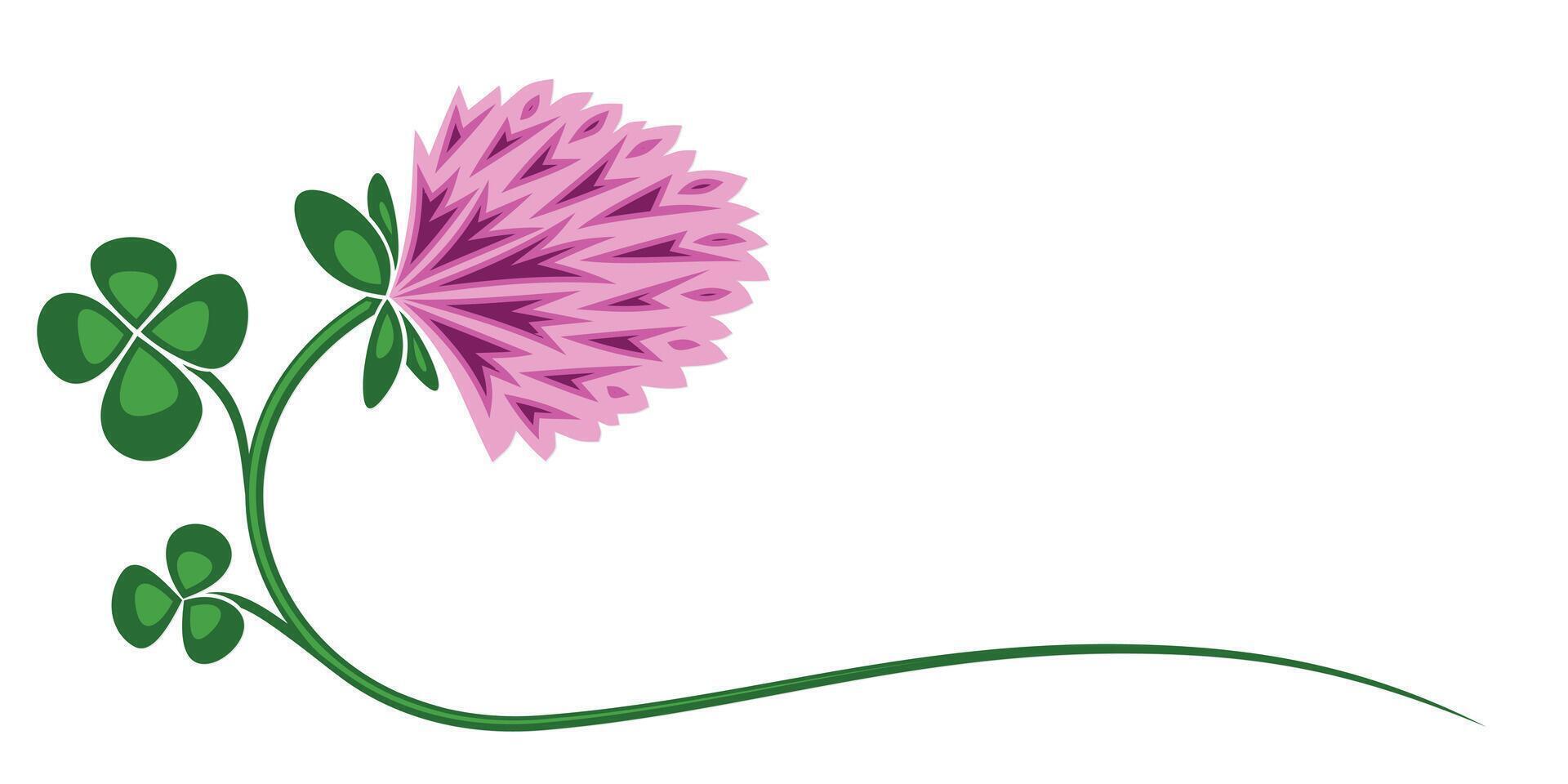 Symbol of a blooming clover. vector