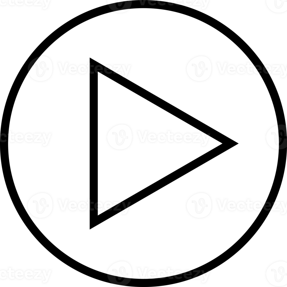 Play outline. icon multimedia button sign logo symbol Social media pictogram illustration for graphic and web design. png