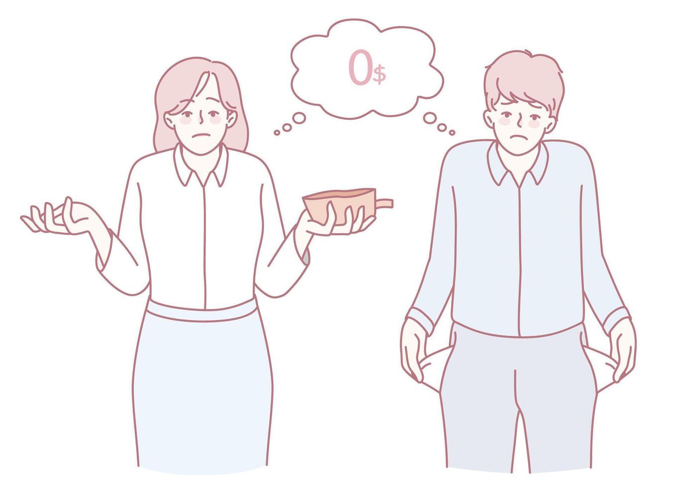 Confusion Over an Empty Bowl A Highly Relatable Situation That Many Can Understand and Laugh About vector