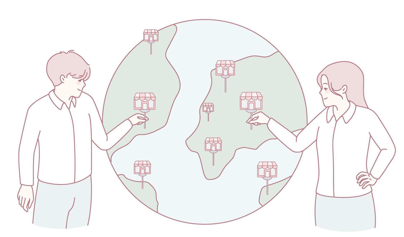 Fostering Global Collaboration to Drive Successful Property Development Projects Forward vector