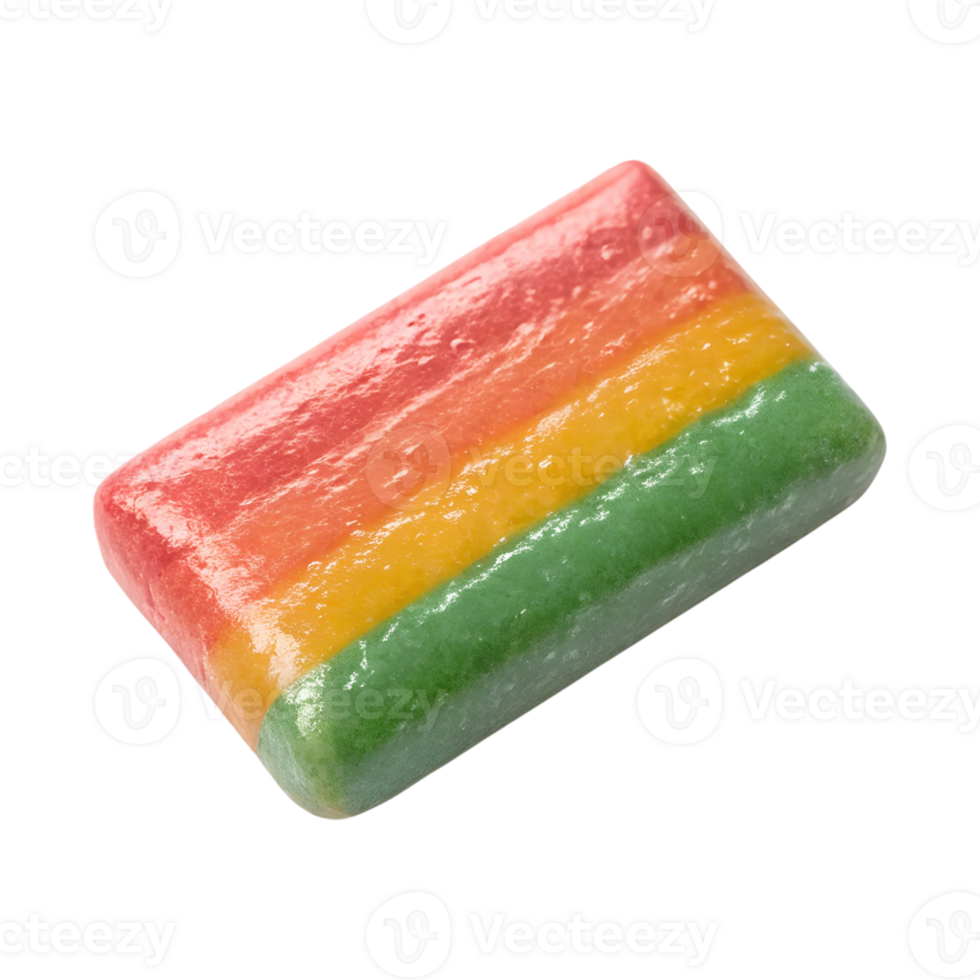 Close up shot of a striped chewing gum png