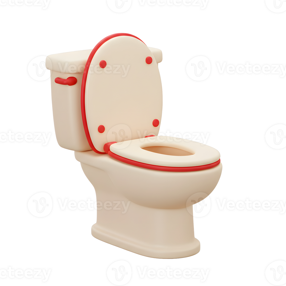 Clean 3D Toilet Fixture, Essential for Modern Bathrooms, Hygiene, and Home Interiors png