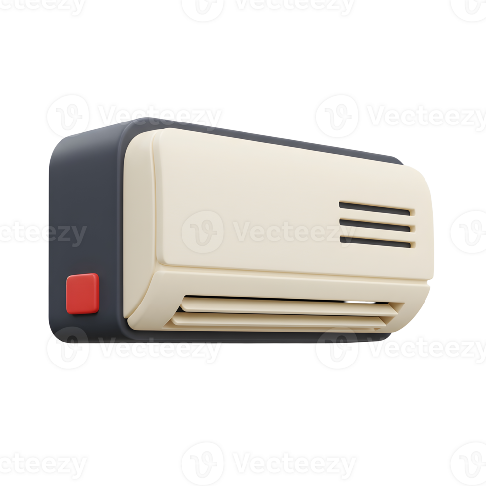 Modern 3D Air Conditioner Unit, Perfect for Home Cooling, Climate Control, and Comfort png