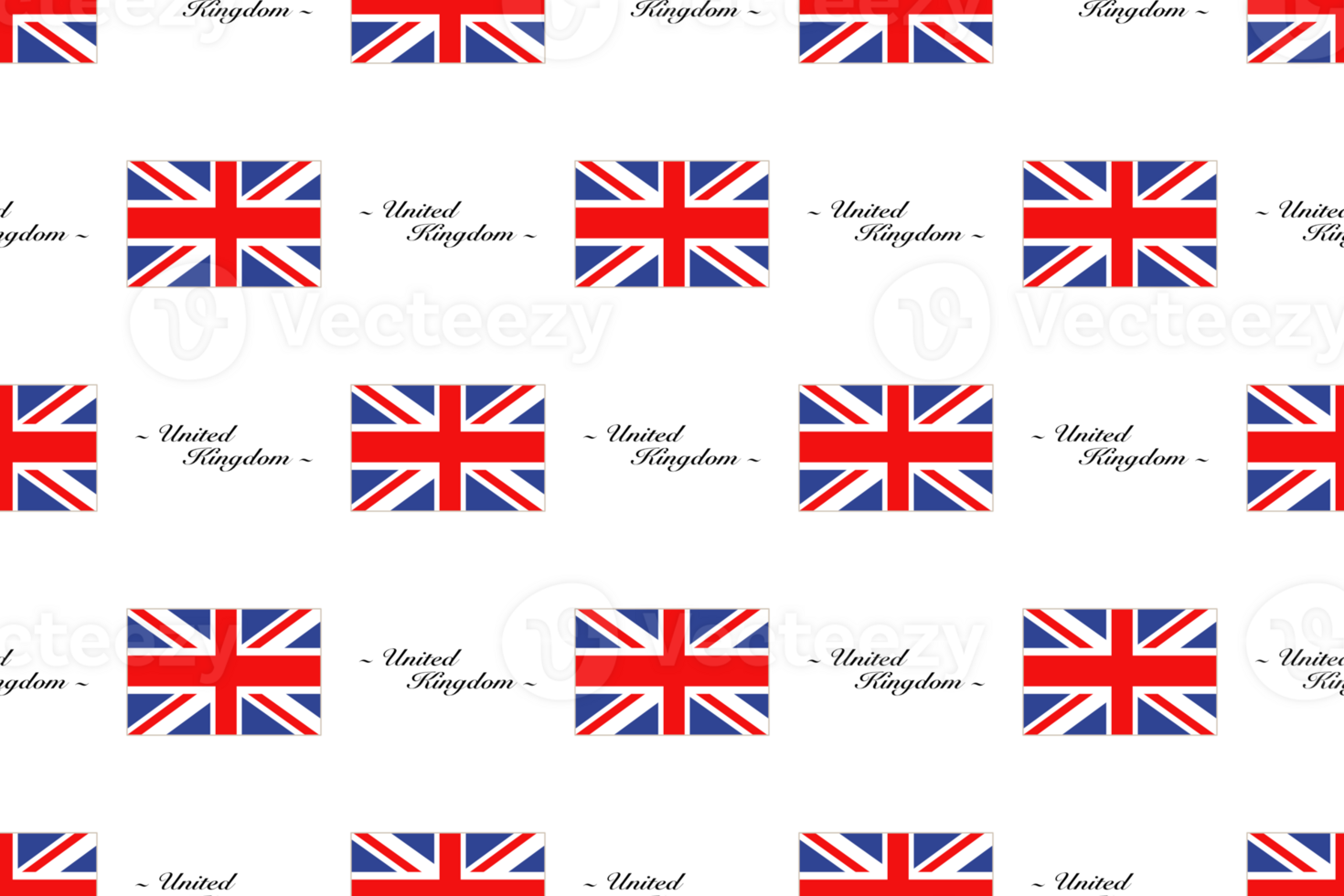 Seamless pattern background with the UK flag png