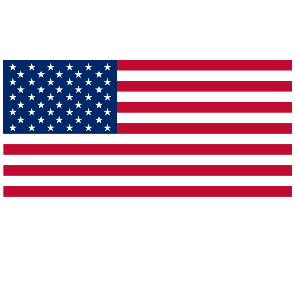 Standard rectangular American flag png