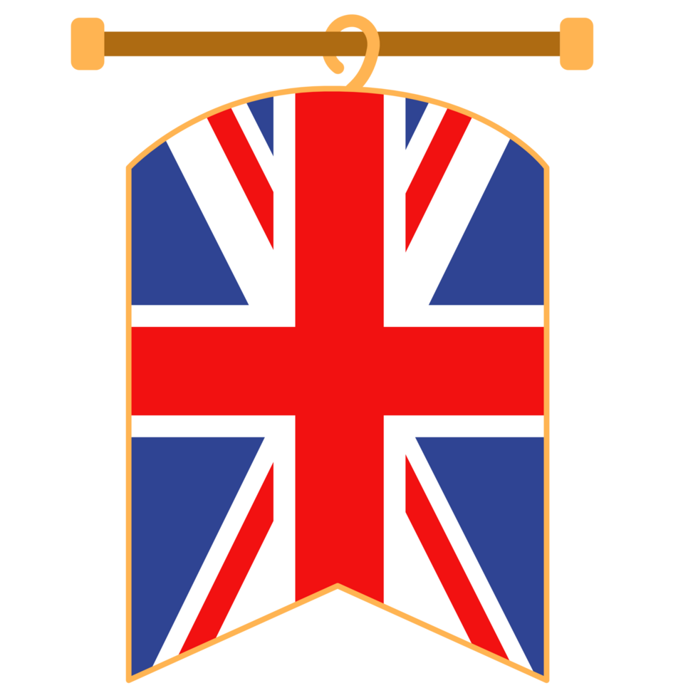 British hanging flag for decoration png