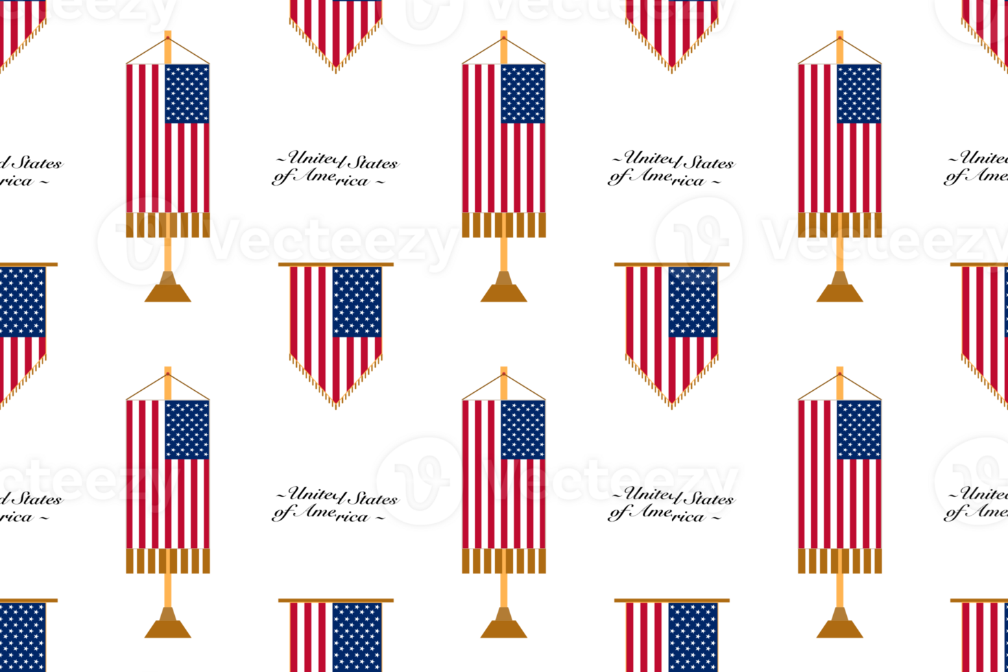 Seamless pattern background with the USA flag and country name png