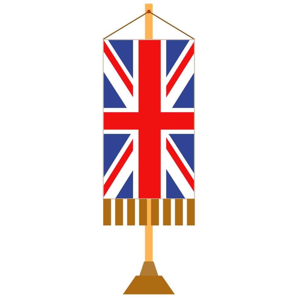 British rectangular flag with pole png