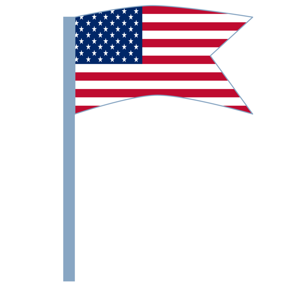 American flag with pole png