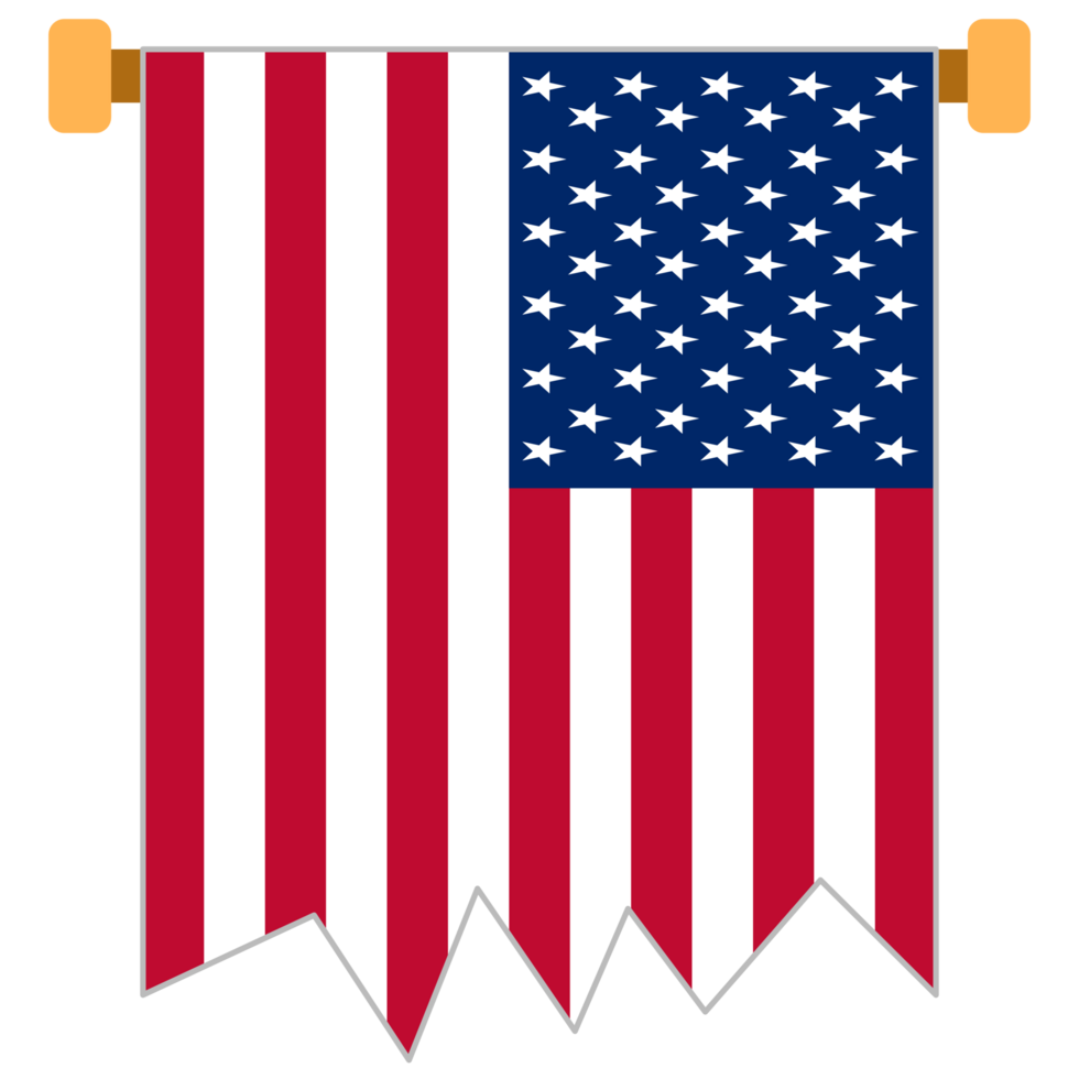 American flag with wavy edges png