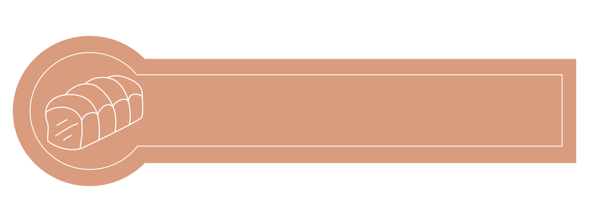Minimalist autumn tone label banner with bread png