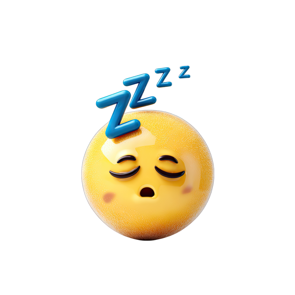 3D Sleepy Emoji Illustration Tired Face Zzz Sleep Icon png
