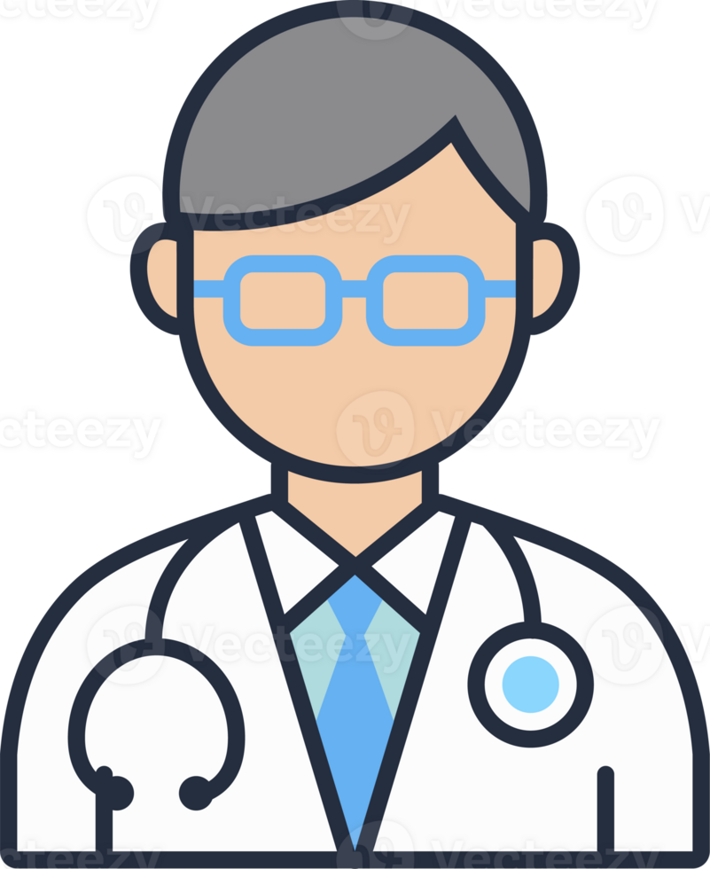 Doctor with Stethoscope Icon png