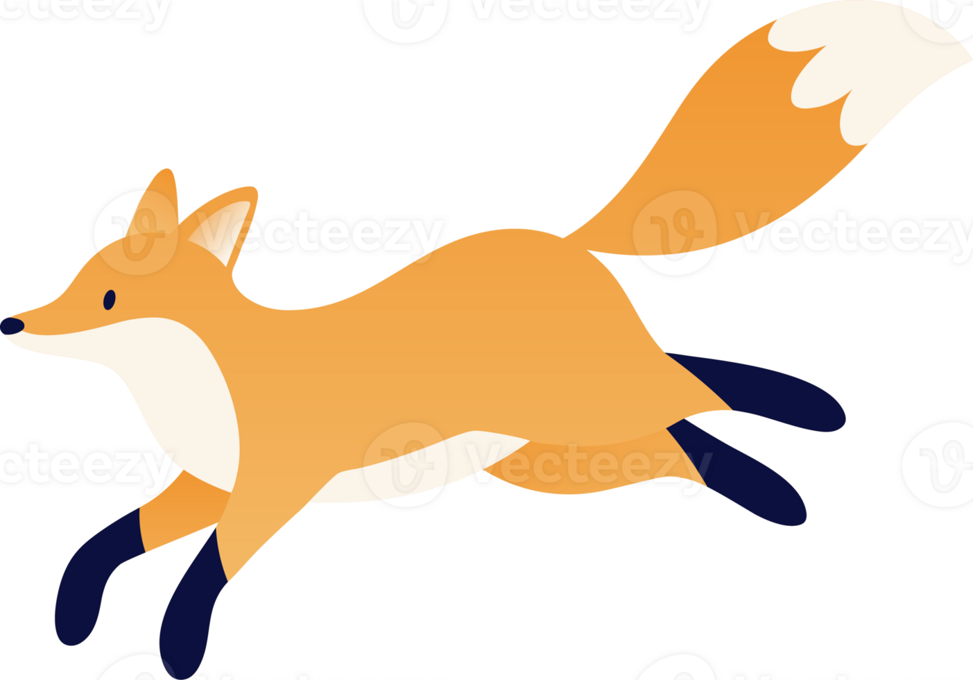 Cute Cartoon Fox Running Clip Art png
