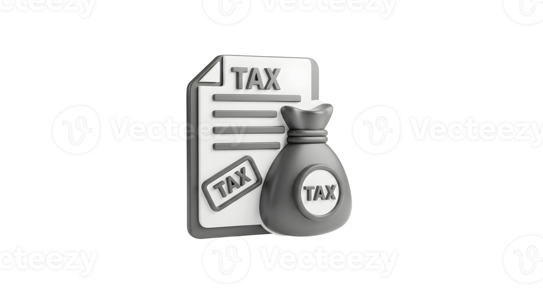 Tax document on transparent background. Income tax return form to pay annual government taxes. Financial accounting and business report concept. png