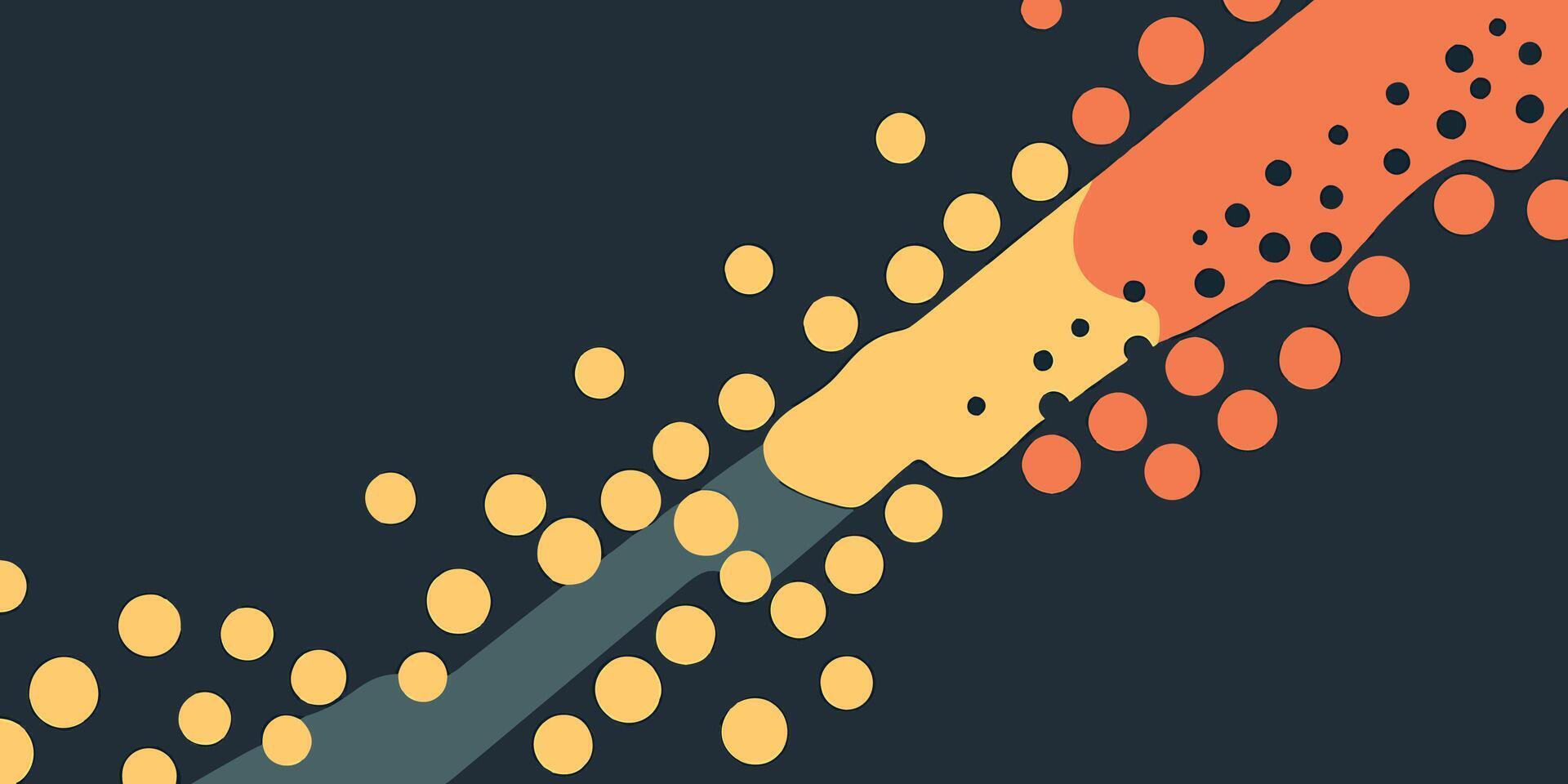 Dynamic Abstract Art Colorful Streak Scattered Dots vector