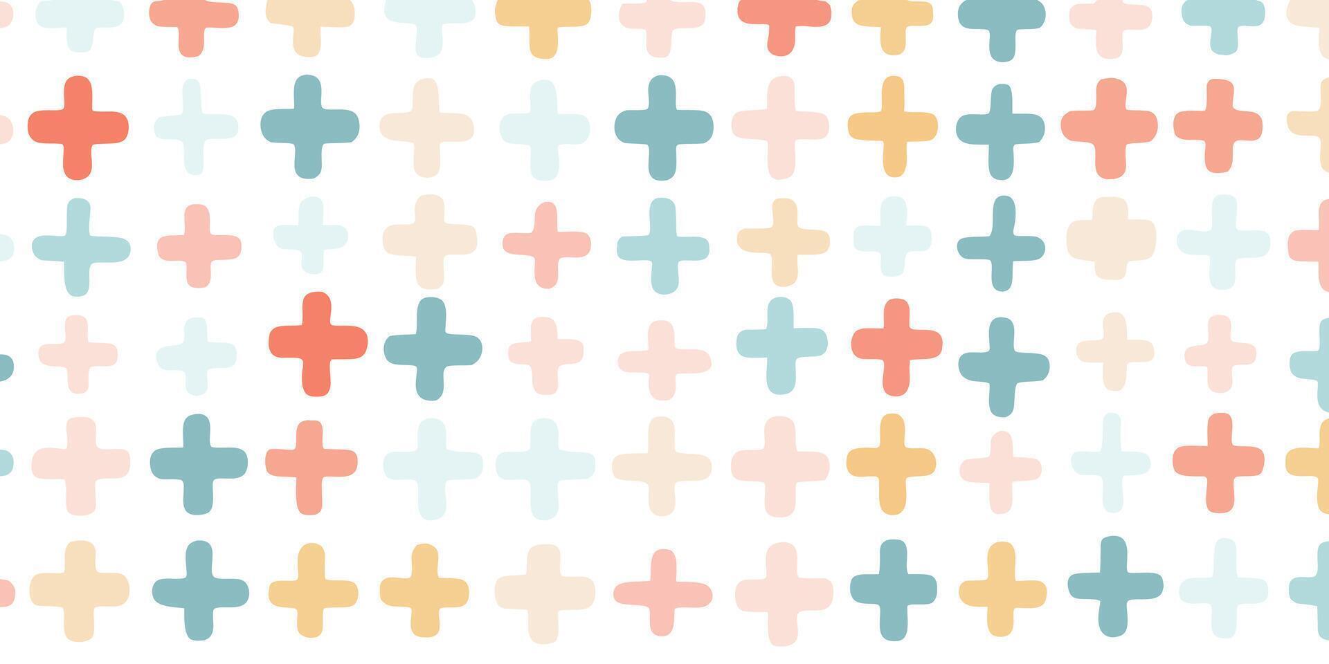 Pastel Cross Pattern Seamless Texture for Design Projects vector