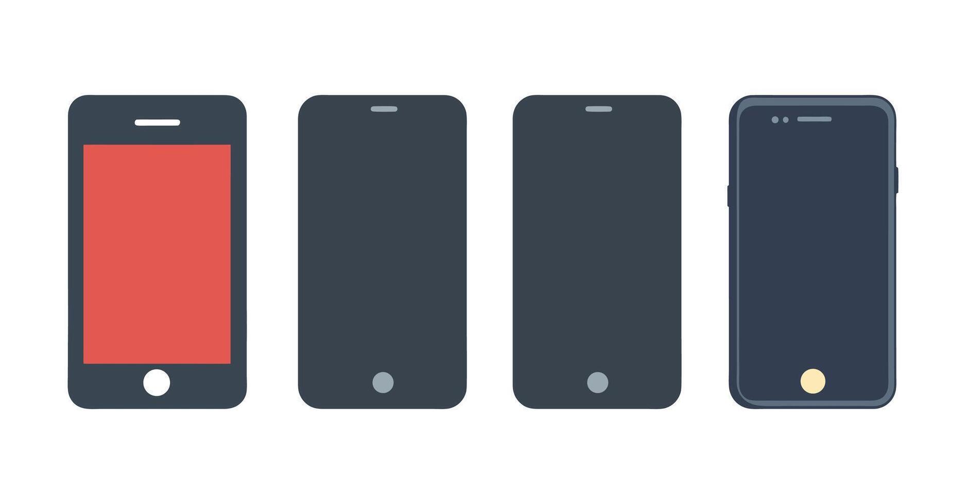 Smartphone Evolution A Visual Timeline of Mobile Design vector