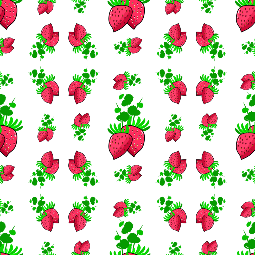 strawberry seamless pattern png