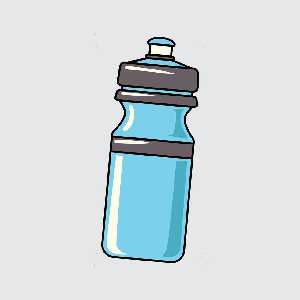 blue water bottle illustration vector