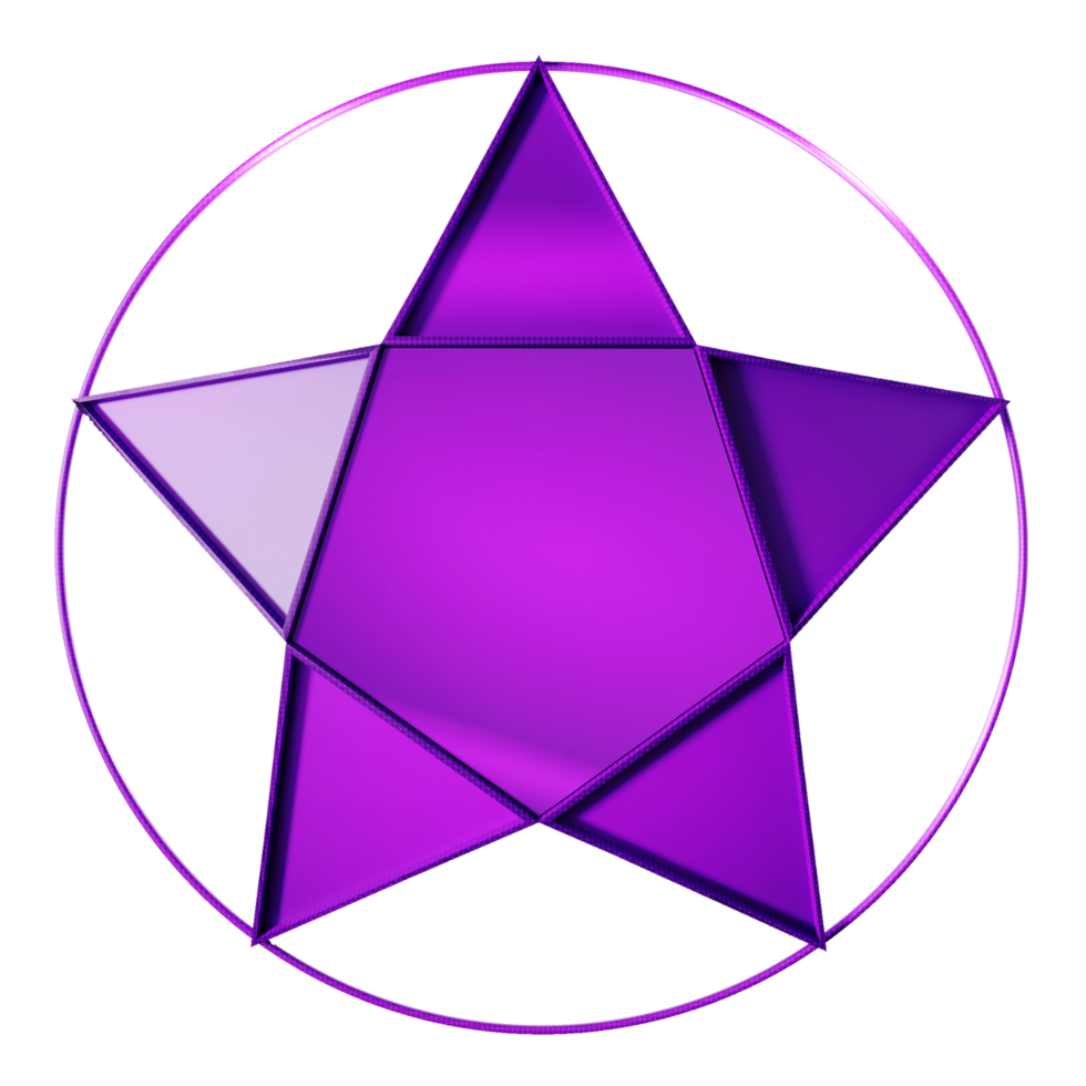 purple star icon on transparent png
